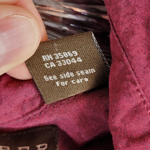 Roper Womens Top Size Large Collared Pearl Snap Up Long Sleeve - Picture 8 of 9